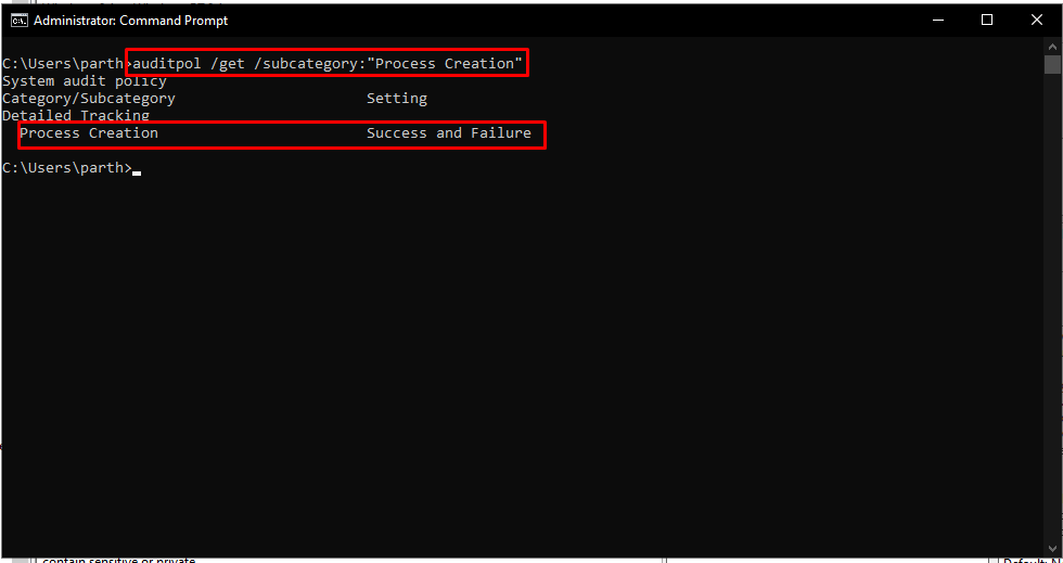 auditpol command execution